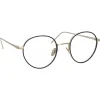 Linda Farrow - 718 C3 Oval Optical Frames - White Gold and Black - Linda Farrow Eyewear - Avvenice