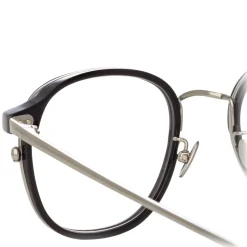 Linda Farrow - 803 C8 Oval Optical Frames - Optical Lens in Black Frame - Linda Farrow Eyewear - Avvenice