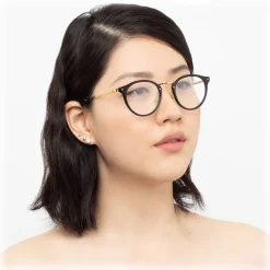 Linda Farrow - 808 C1 Oval Optical Frames - Black - Linda Farrow Eyewear - Avvenice