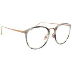 Linda Farrow - 251 C44 Oval Optical Frames - Grey Marble - Linda Farrow Eyewear - Avvenice