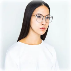 Linda Farrow - 251 C44 Oval Optical Frames - Grey Marble - Linda Farrow Eyewear - Avvenice