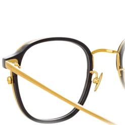 Linda Farrow - 803 C5 Oval Optical Frames - Optical Lens in Black Frame - Linda Farrow Eyewear - Avvenice