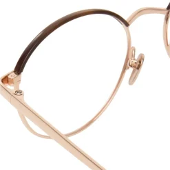 Linda Farrow - 580 C4 Oval Optical Frames - Rose Gold - Linda Farrow Eyewear - Avvenice