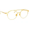 Linda Farrow - 825 C8 Oval Optical Frames - Optical Lens in Yellow Gold Frame - Linda Farrow Eyewear - Avvenice