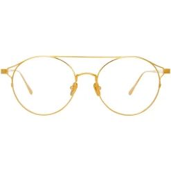 Linda Farrow - 825 C8 Oval Optical Frames - Optical Lens in Yellow Gold Frame - Linda Farrow Eyewear - Avvenice