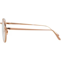 Linda Farrow - 182 C21 Oval Optical Frames - Milky Peach - Linda Farrow Eyewear - Avvenice