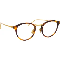 Linda Farrow - 808 C2 Oval Optical Frames - Tortoise - Linda Farrow Eyewear - Avvenice