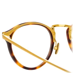 Linda Farrow - 808 C2 Oval Optical Frames - Tortoise - Linda Farrow Eyewear - Avvenice