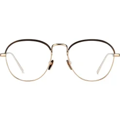 Linda Farrow - 502 C3 Oval Optical Frames - Rose Gold and Mocha - Linda Farrow Eyewear - Avvenice