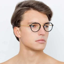 Linda Farrow - 717 C6 Oval Optical Frames - Black - Linda Farrow Eyewear - Avvenice