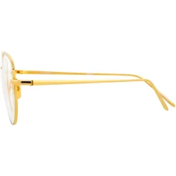 Linda Farrow - 746 C7 Oval Optical Frames - Yellow Gold and White Gold - Linda Farrow Eyewear - Avvenice