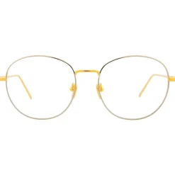Linda Farrow - 746 C7 Oval Optical Frames - Yellow Gold and White Gold - Linda Farrow Eyewear - Avvenice