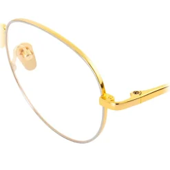 Linda Farrow - 746 C7 Oval Optical Frames - Yellow Gold and White Gold - Linda Farrow Eyewear - Avvenice
