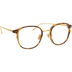 Linda Farrow - 803 C6 Oval Optical Frames - Optical Lens in Tortoise Frame - Linda Farrow Eyewear - Avvenice