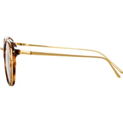 Linda Farrow - 803 C6 Oval Optical Frames - Optical Lens in Tortoise Frame - Linda Farrow Eyewear - Avvenice