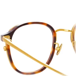 Linda Farrow - 803 C6 Oval Optical Frames - Optical Lens in Tortoise Frame - Linda Farrow Eyewear - Avvenice