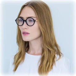 Linda Farrow - 530 C1 Oval Optical Frames - Black - Linda Farrow Eyewear - Avvenice