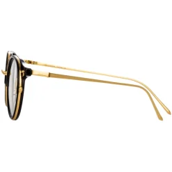 Linda Farrow - 802 C9 Oval Optical Frames - Optical Lens in Black Frame - Linda Farrow Eyewear - Avvenice