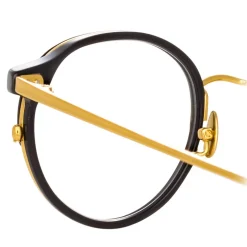 Linda Farrow - 802 C9 Oval Optical Frames - Optical Lens in Black Frame - Linda Farrow Eyewear - Avvenice