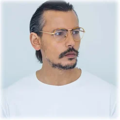 Linda Farrow - 502 C1 Oval Optical Frames - Yellow Gold and Tortoiseshell - Linda Farrow Eyewear - Avvenice