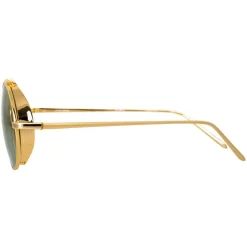 Linda Farrow - 427 C11 Oval Sunglasses - Yellow Gold - Linda Farrow Eyewear - Avvenice