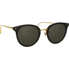 Linda Farrow - 722 C1 Oval Sunglasses - Black - Linda Farrow Eyewear - Avvenice