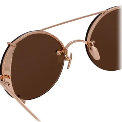 Linda Farrow - 730 C3 Oval Sunglasses - Rose Gold - Linda Farrow Eyewear - Avvenice