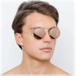 Linda Farrow - 730 C3 Oval Sunglasses - Rose Gold - Linda Farrow Eyewear - Avvenice