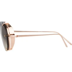 Linda Farrow - 730 C7 Oval Sunglasses - Rose Gold - Linda Farrow Eyewear - Avvenice