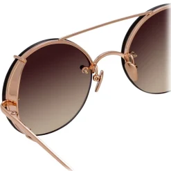 Linda Farrow - 730 C7 Oval Sunglasses - Rose Gold - Linda Farrow Eyewear - Avvenice