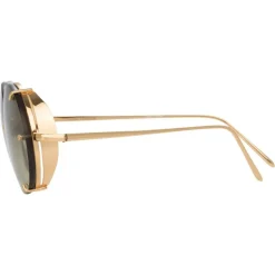 Linda Farrow - 730 C5 Oval Sunglasses - Yellow Gold - Linda Farrow Eyewear - Avvenice
