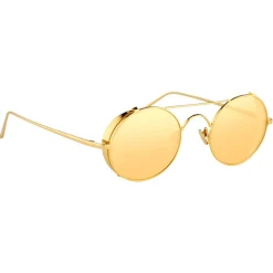 Linda Farrow - 427 C1 Oval Sunglasses - Yellow Gold - Linda Farrow Eyewear - Gigi Hagid - Elle Macpherson - Official - Avvenice