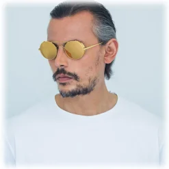 Linda Farrow - 427 C1 Oval Sunglasses - Yellow Gold - Linda Farrow Eyewear - Gigi Hagid - Elle Macpherson - Official - Avvenice