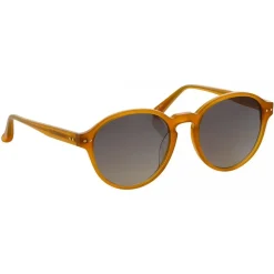 Linda Farrow - 40 C10 Oval Sunglasses - Translucent Honey - Linda Farrow Eyewear - Avvenice
