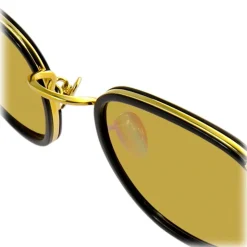 Linda Farrow - 562 C13 Oval Sunglasses - Black - Linda Farrow Eyewear - Avvenice