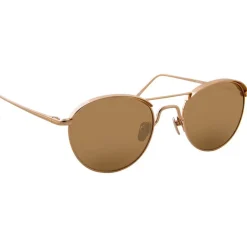 Linda Farrow - 623 C3 Oval Sunglasses - Rose Gold - Linda Farrow Eyewear - Avvenice