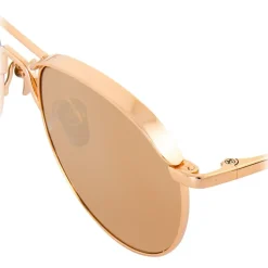 Linda Farrow - 623 C3 Oval Sunglasses - Rose Gold - Linda Farrow Eyewear - Avvenice