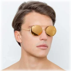 Linda Farrow - 730 C1 Oval Sunglasses - Yellow Gold - Linda Farrow Eyewear - Avvenice