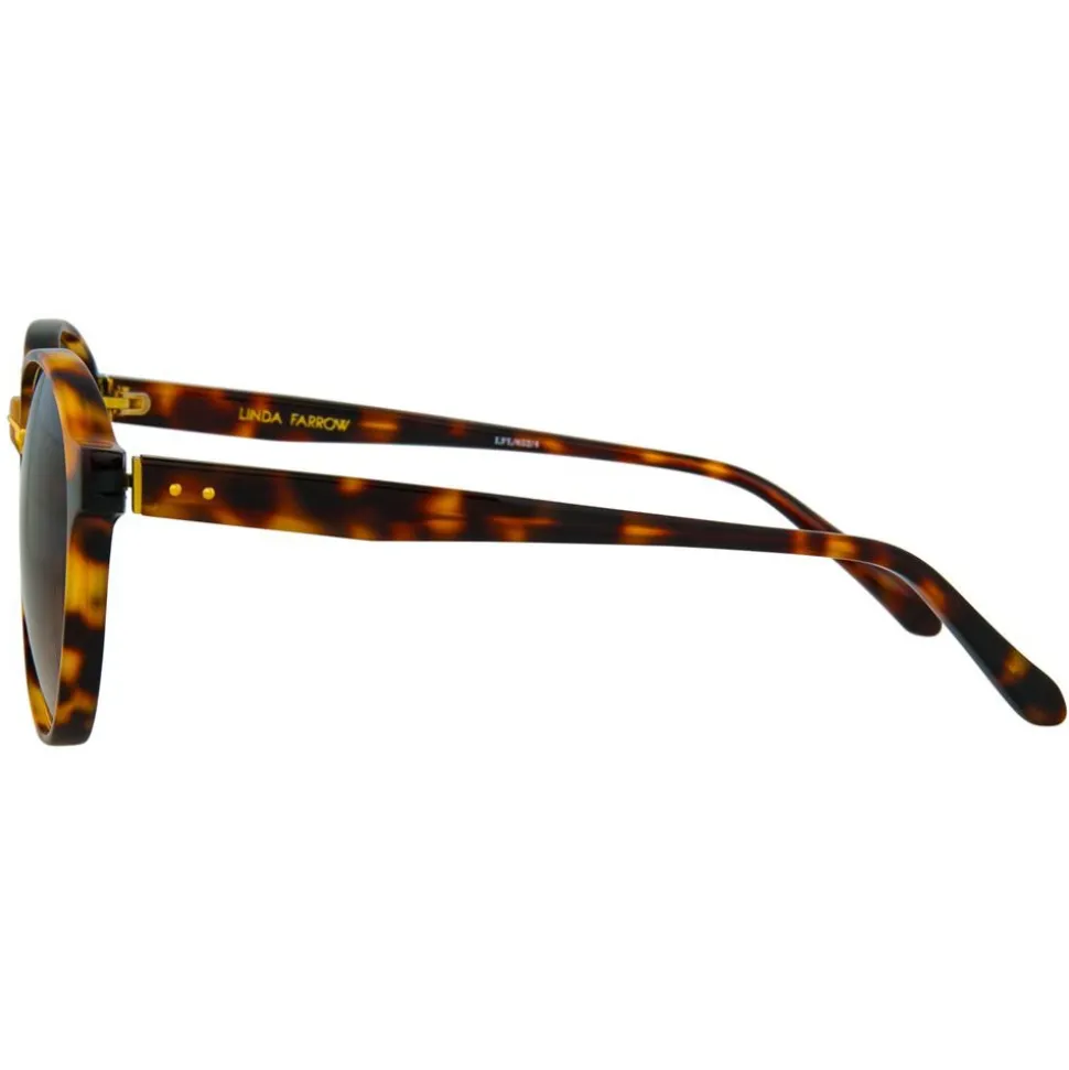 Linda Farrow - 652 C4 Oval Sunglasses - Tortoiseshell - Linda Farrow Eyewear - Avvenice