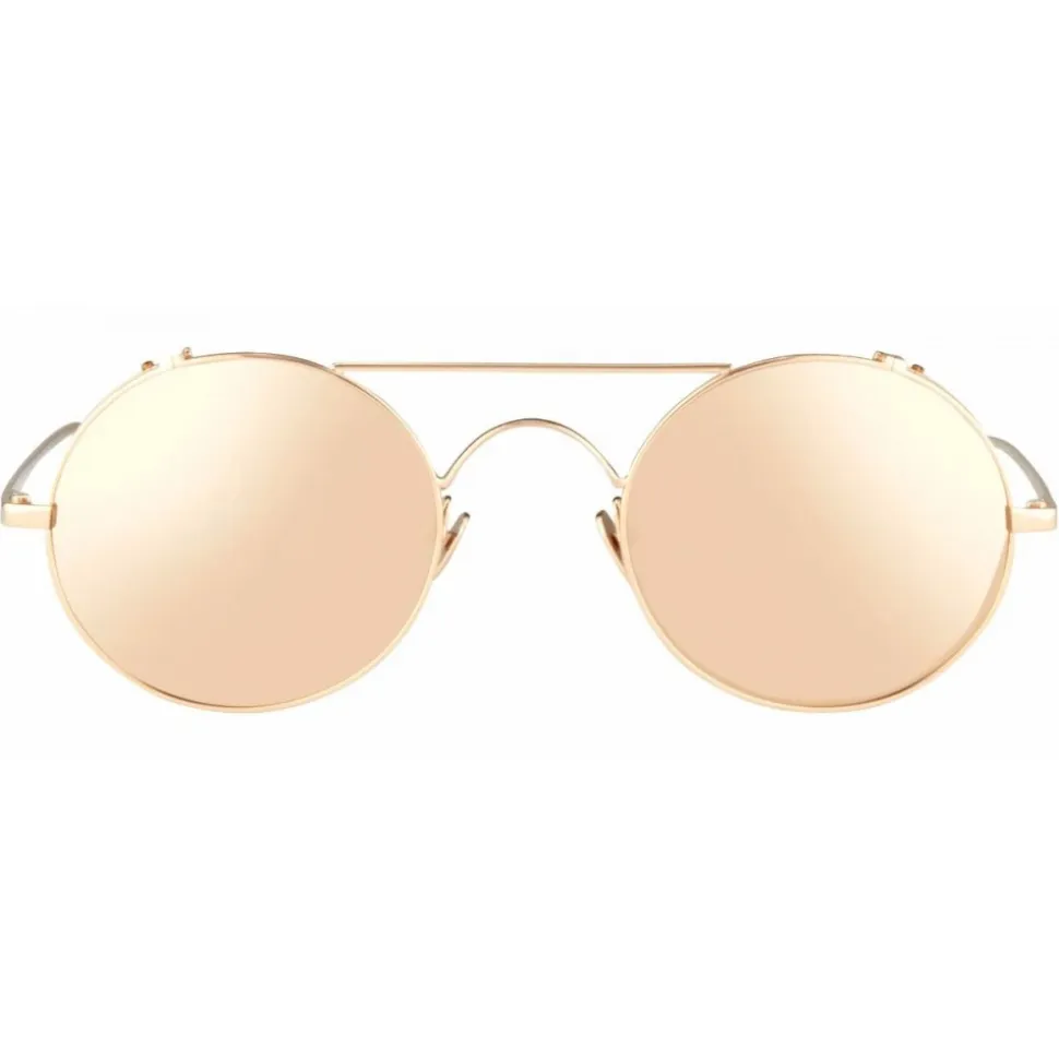 Linda Farrow - 427 C3 Oval Sunglasses - Rose Gold - Linda Farrow Eyewear - Gigi Hagid - Elle Macpherson - Official - Avvenice