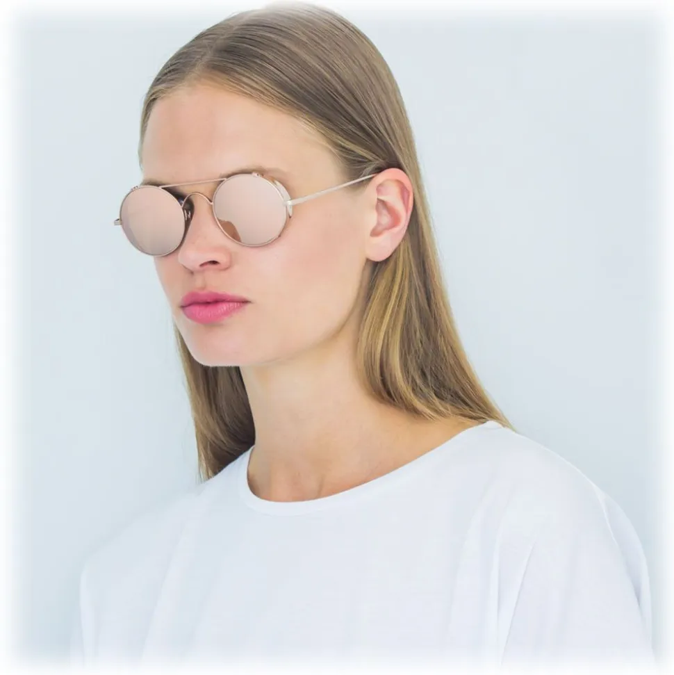 Linda Farrow - 427 C3 Oval Sunglasses - Rose Gold - Linda Farrow Eyewear - Gigi Hagid - Elle Macpherson - Official - Avvenice