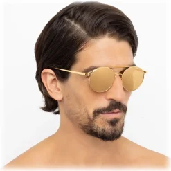 Linda Farrow - 825 C1 Oval Sunglasses - Yellow Gold - Linda Farrow Eyewear - Avvenice