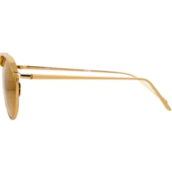 Linda Farrow - 623 C1 Oval Sunglasses - Yellow Gold - Linda Farrow Eyewear - Avvenice