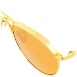 Linda Farrow - 623 C1 Oval Sunglasses - Yellow Gold - Linda Farrow Eyewear - Avvenice