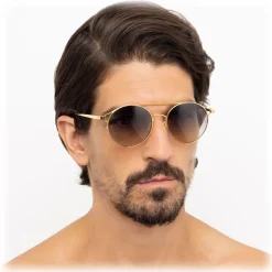 Linda Farrow - 825 C7 Oval Sunglasses - Yellow Gold - Linda Farrow Eyewear - Avvenice