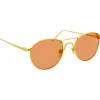 Linda Farrow - 623 C4 Oval Sunglasses - Yellow Gold - Linda Farrow Eyewear - Avvenice
