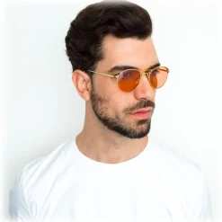 Linda Farrow - 623 C4 Oval Sunglasses - Yellow Gold - Linda Farrow Eyewear - Avvenice