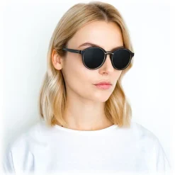 Linda Farrow - 652 C1 Oval Sunglasses - Black - Linda Farrow Eyewear - Avvenice