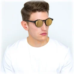 Linda Farrow - 569 C1 Oval Sunglasses - Black - Linda Farrow Eyewear - Avvenice