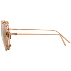 Linda Farrow - 646 C3 Oval Sunglasses - Rose Gold - Linda Farrow Eyewear - Avvenice